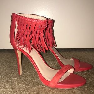 Red Bebe Fringe heel